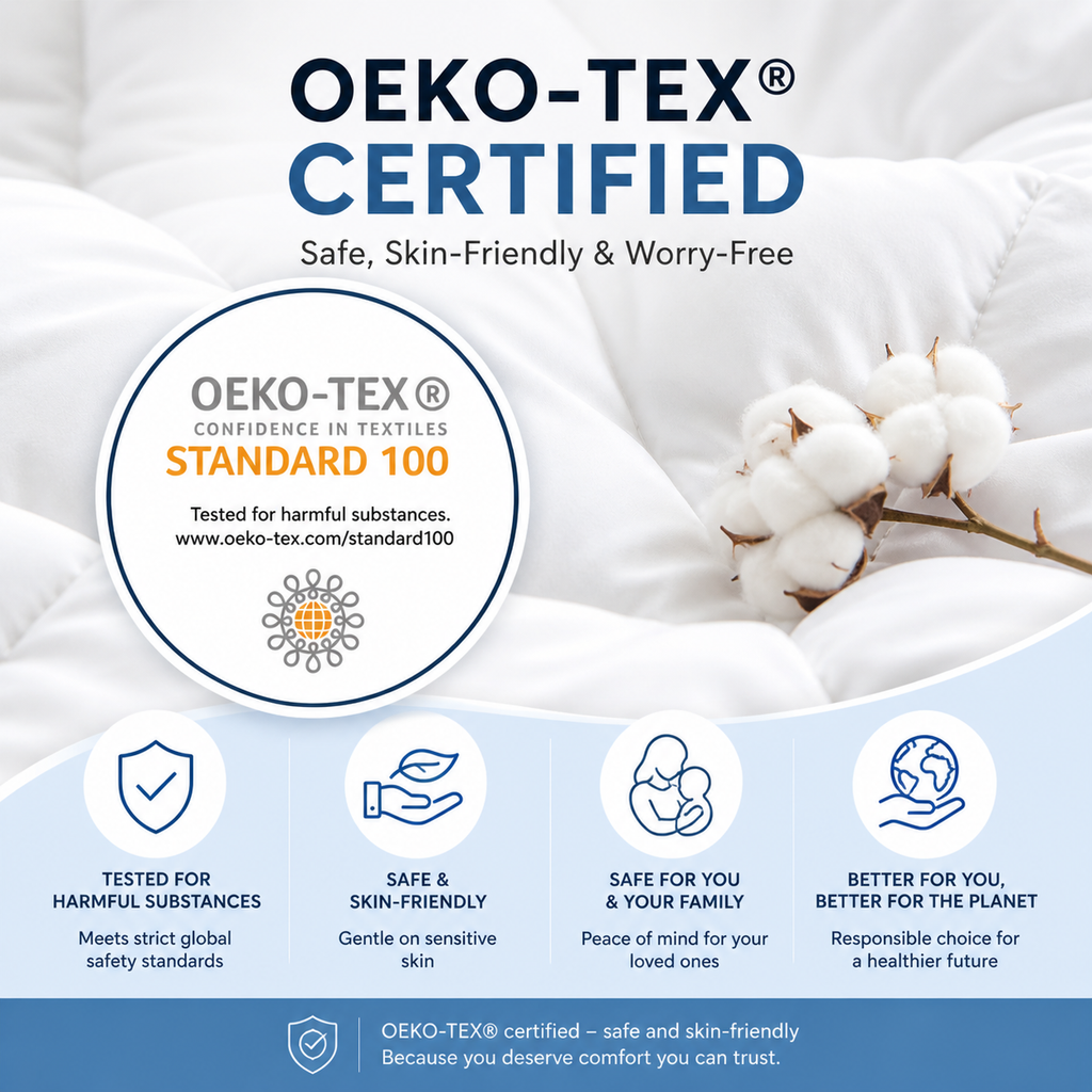 Extra Thick Quilted Mattress Topper – 10 cm Microfiber Cushion, Deep Pocket 360° Elastic Fit, Breathable Hypoallergenic, OEKO-TEX® Certified Mattress Pad Cover