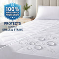 Waterproof Quilted Mattress Protector – OEKO-TEX® Certified Microfiber, Breathable &  Noiseless Bed Cover with Deep Pocket Fitted Skirt, Soft Mattress Pad for All Sizes