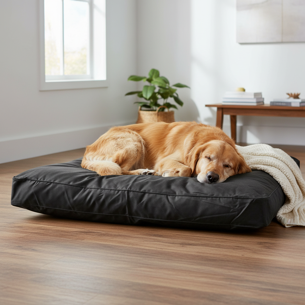 Heavy-Duty Oxford Polyester Dog Bed Cover – Water-Resistant, Scratch-Resistant & Washable Replacement Cover with Hidden Zipper