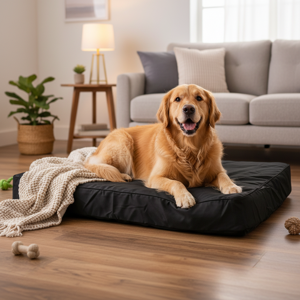 Heavy-Duty Oxford Polyester Dog Bed Cover – Water-Resistant, Scratch-Resistant & Washable Replacement Cover with Hidden Zipper