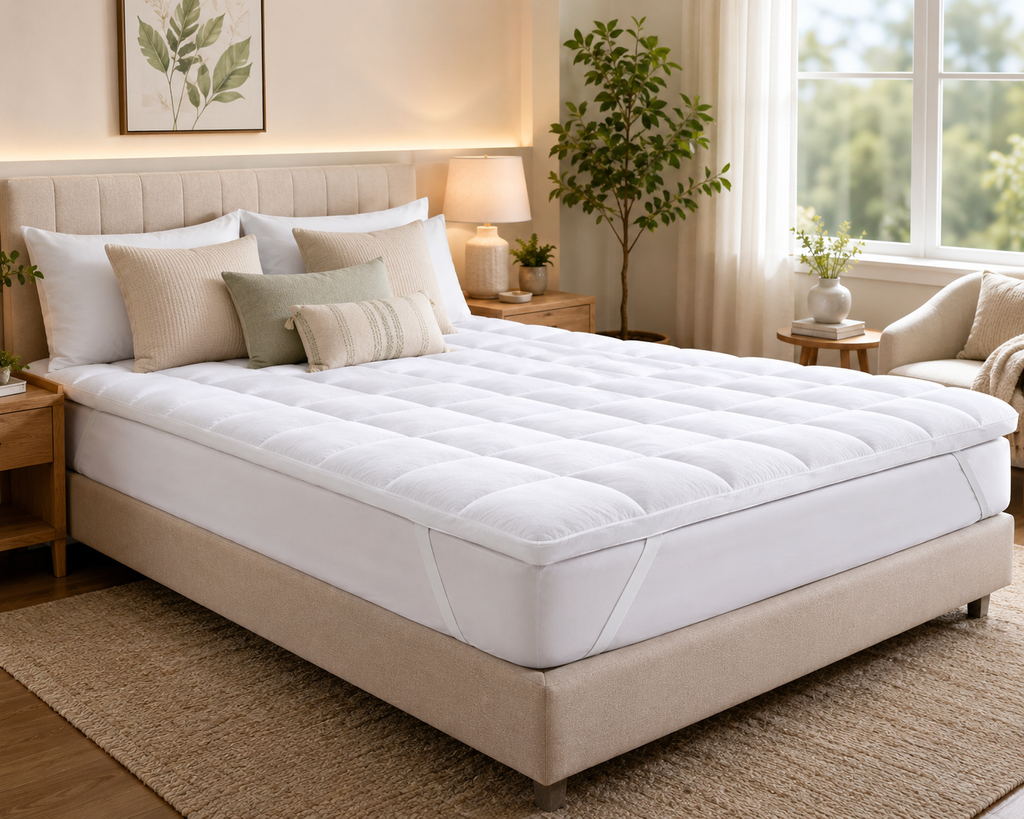 Waterproof Quilted Mattress Protector – OEKO-TEX® Certified Microfiber, Breathable &  Noiseless Bed Cover with Deep Pocket Fitted Skirt, Soft Mattress Pad for All Sizes