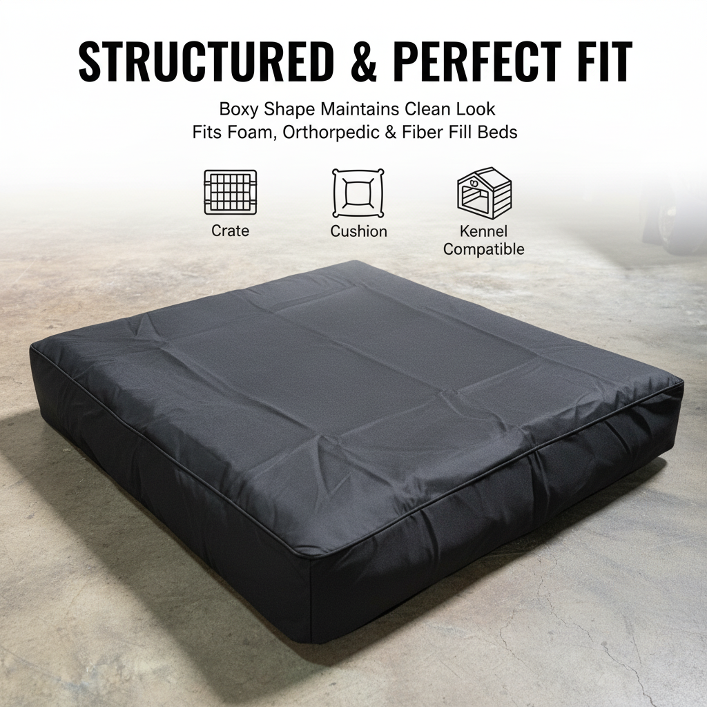 Heavy-Duty Oxford Polyester Dog Bed Cover – Water-Resistant, Scratch-Resistant & Washable Replacement Cover with Hidden Zipper