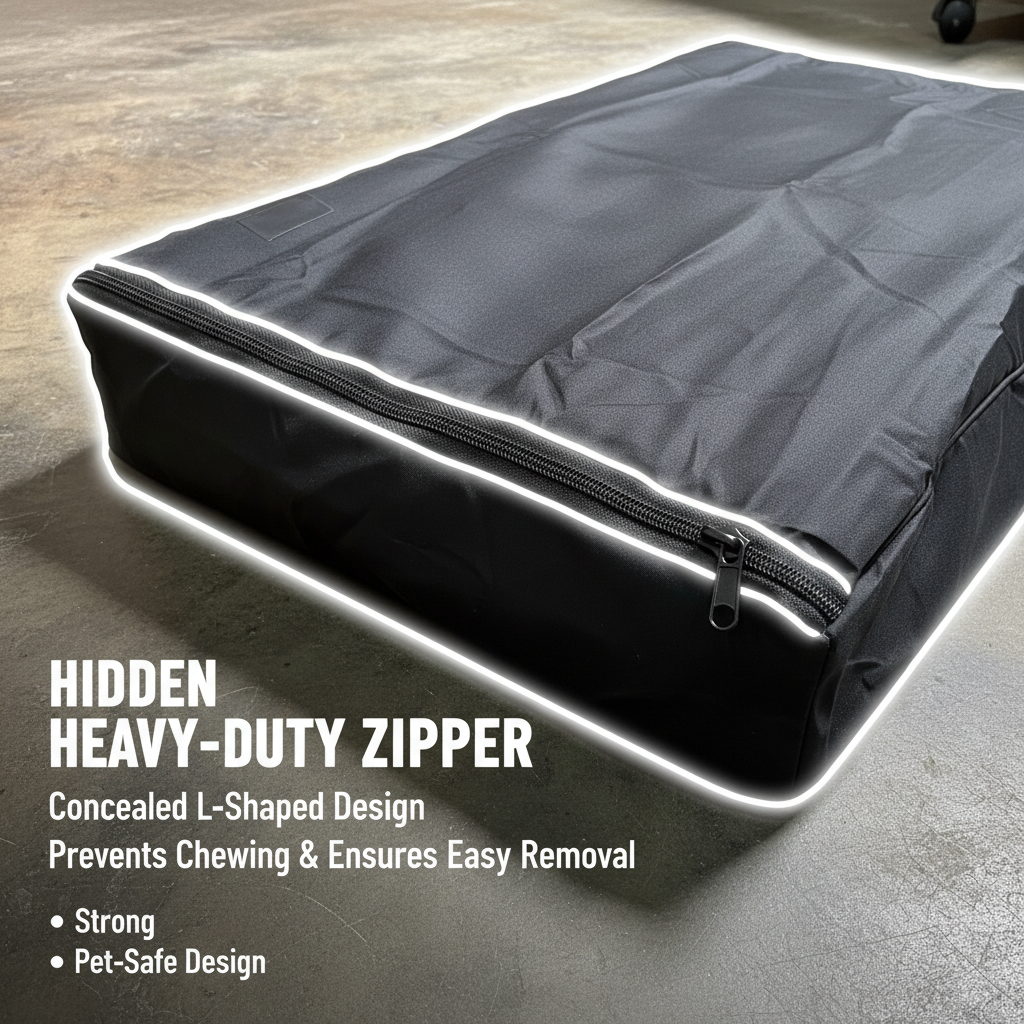 Heavy-Duty Oxford Polyester Dog Bed Cover – Water-Resistant, Scratch-Resistant & Washable Replacement Cover with Hidden Zipper