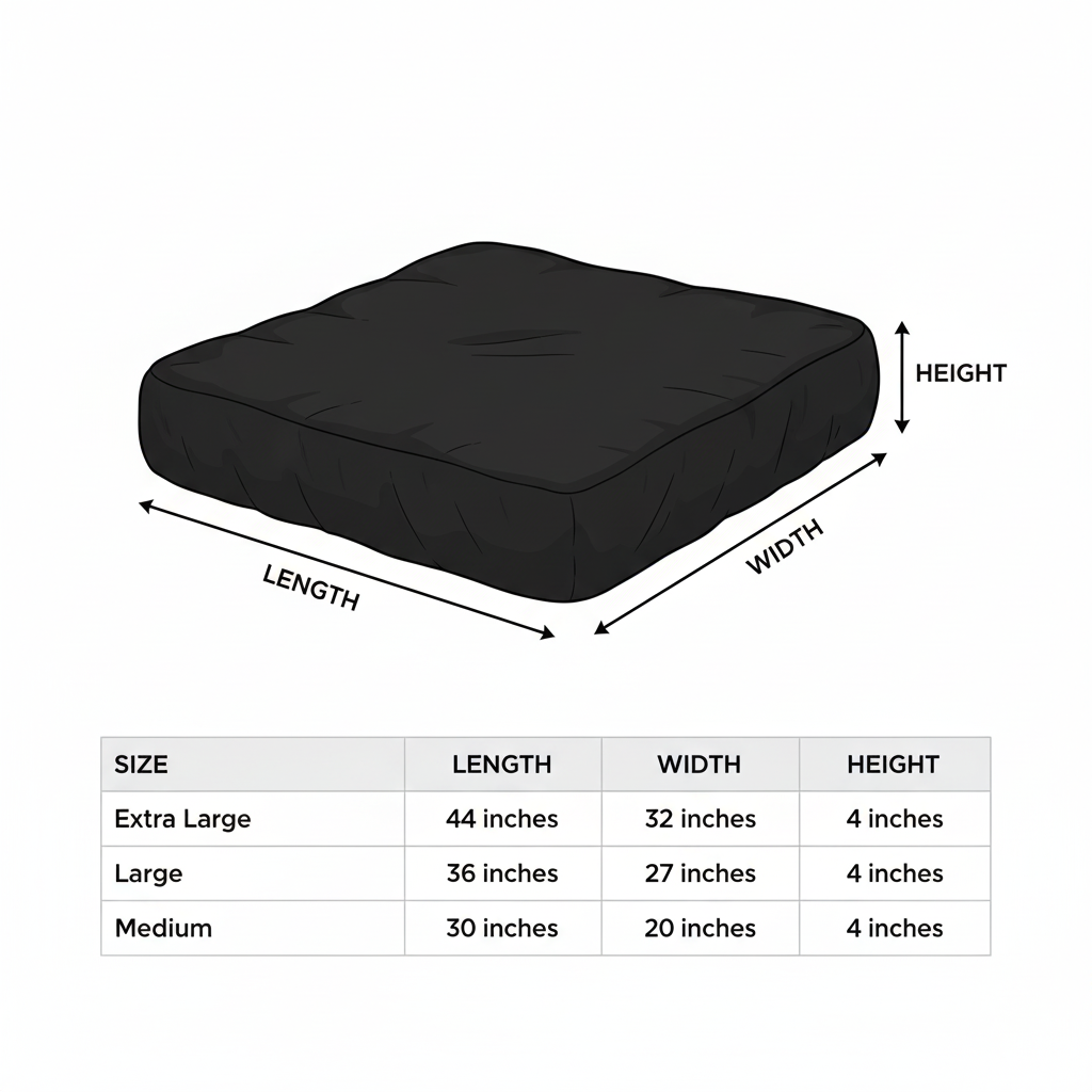 Heavy-Duty Oxford Polyester Dog Bed Cover – Water-Resistant, Scratch-Resistant & Washable Replacement Cover with Hidden Zipper