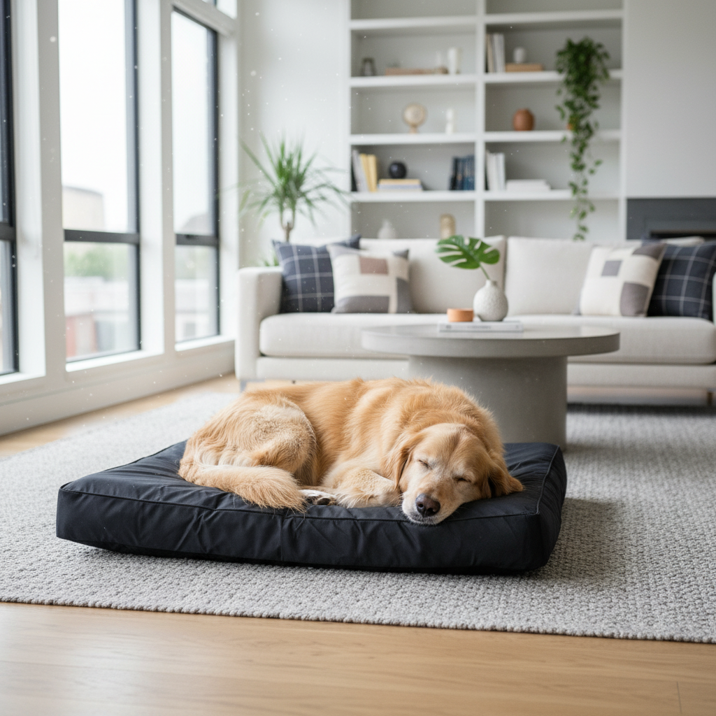Heavy-Duty Oxford Polyester Dog Bed Cover – Water-Resistant, Scratch-Resistant & Washable Replacement Cover with Hidden Zipper
