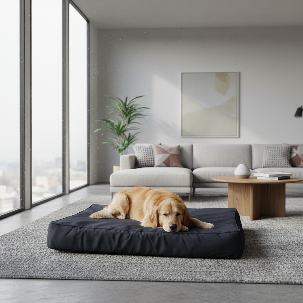 Heavy-Duty Oxford Polyester Dog Bed Cover – Water-Resistant, Scratch-Resistant & Washable Replacement Cover with Hidden Zipper