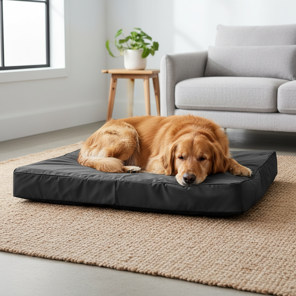 Heavy-Duty Oxford Polyester Dog Bed Cover – Water-Resistant, Scratch-Resistant & Washable Replacement Cover with Hidden Zipper