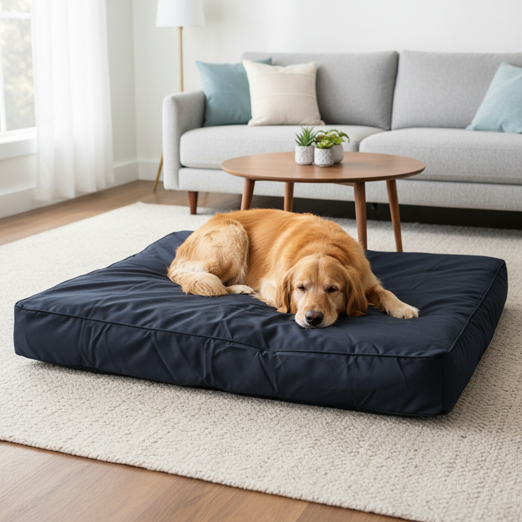 Heavy-Duty Oxford Polyester Dog Bed Cover – Water-Resistant, Scratch-Resistant & Washable Replacement Cover with Hidden Zipper