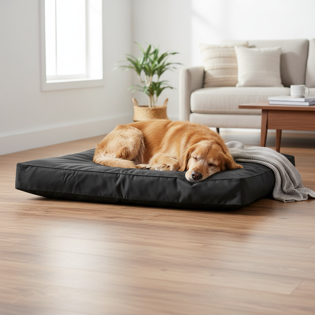 Heavy-Duty Oxford Polyester Dog Bed Cover – Water-Resistant, Scratch-Resistant & Washable Replacement Cover with Hidden Zipper