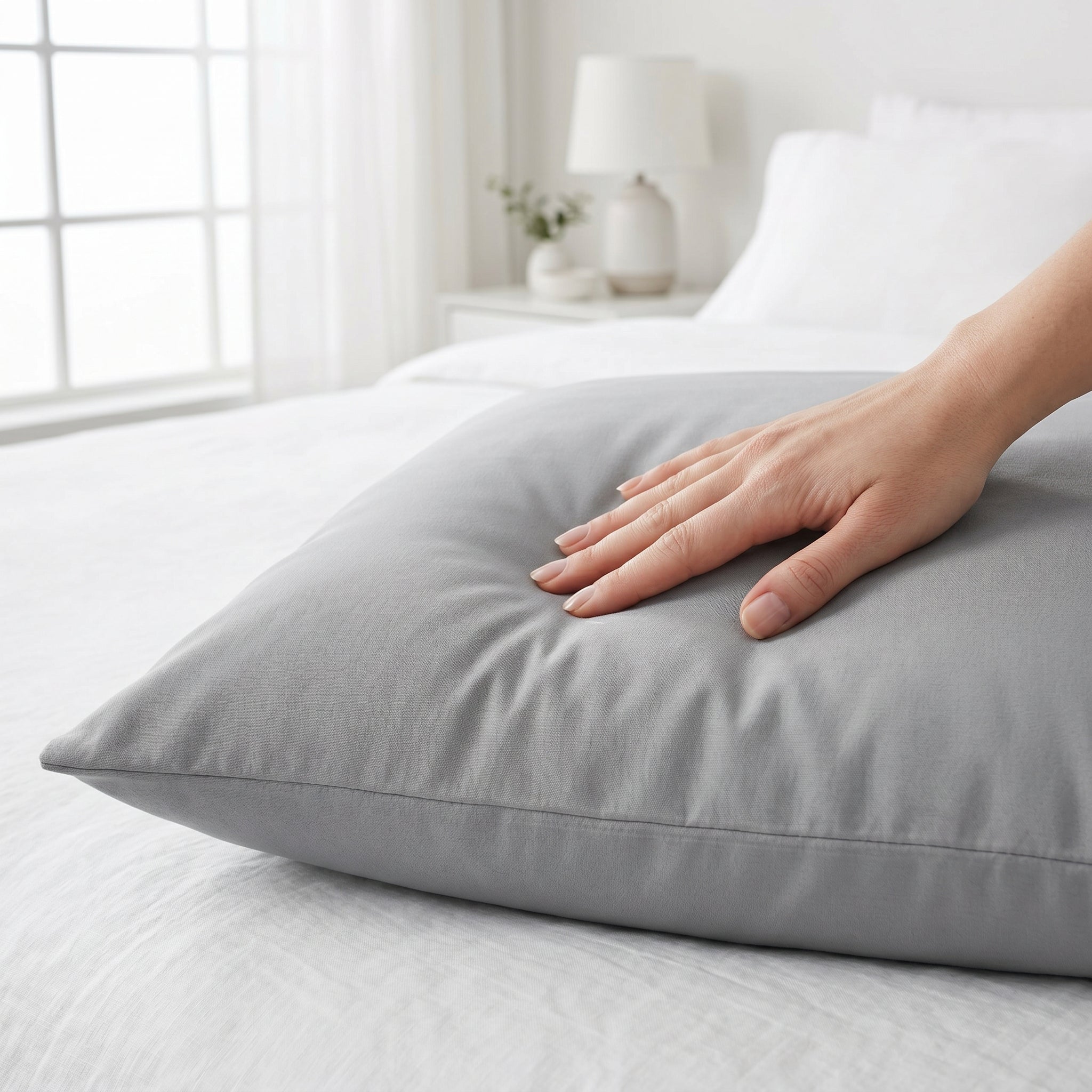 Ultra-Soft Microfiber Pillowcase Set of 2 (48 x 74 cm) – Breathable, Wrinkle-Resistant,  Smooth & Durable Pillow Covers – Easy Care Bedding (White, Navy, Gray, Teal)