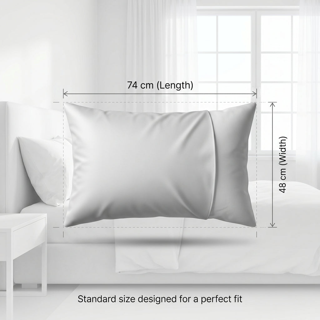 Ultra-Soft Microfiber Pillowcase Set of 2 (48 x 74 cm) – Breathable, Wrinkle-Resistant,  Smooth & Durable Pillow Covers – Easy Care Bedding (White, Navy, Gray, Teal)