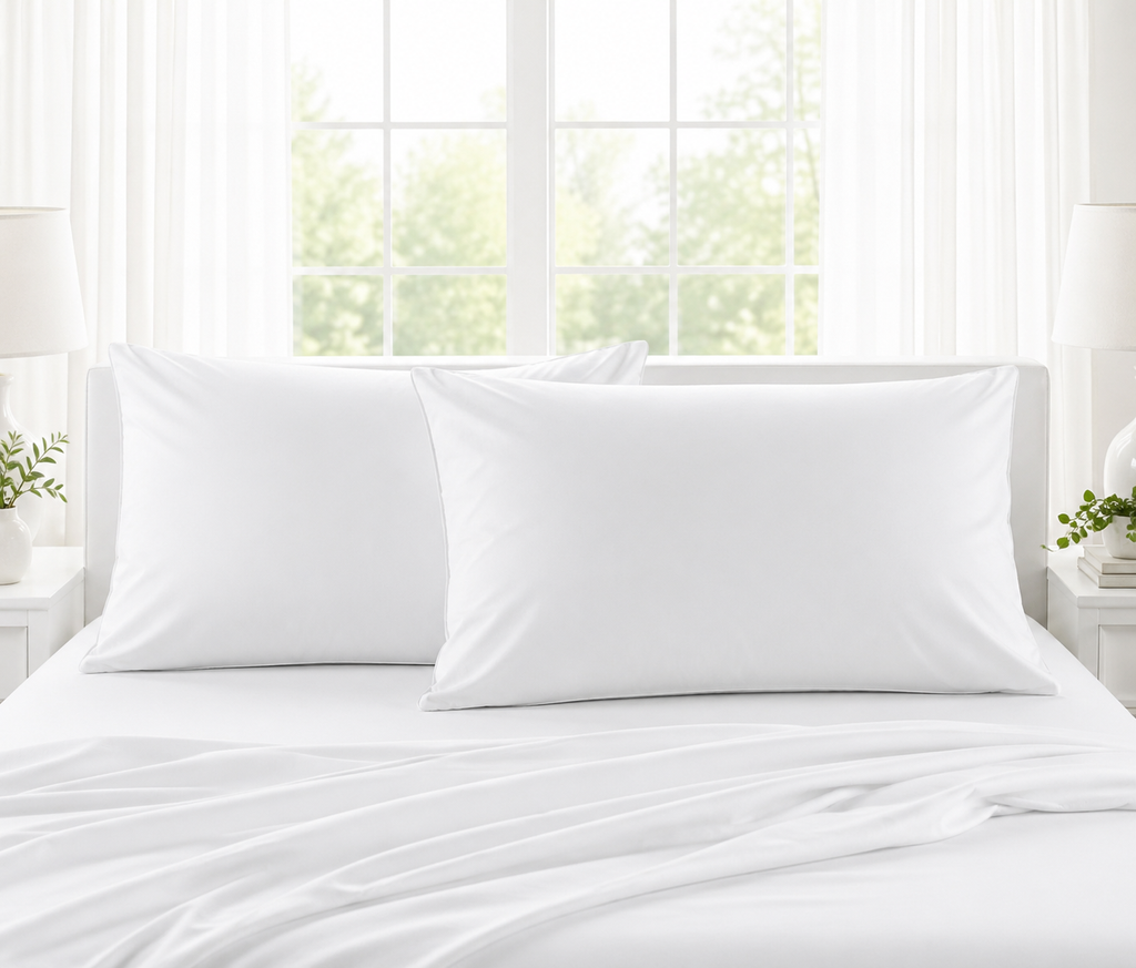 Ultra-Soft Microfiber Pillowcase Set of 2 (48 x 74 cm) – Breathable, Wrinkle-Resistant,  Smooth & Durable Pillow Covers – Easy Care Bedding (White, Navy, Gray, Teal)