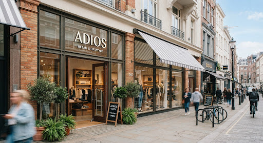 Adios retail store front
